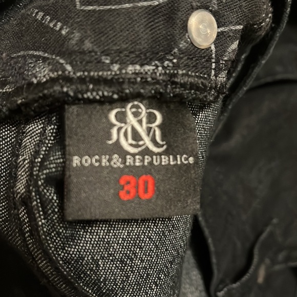 Rock & Republic Womens Black Denim Jeans Size 30 - Picture 4 of 4